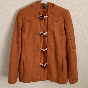 Merona Yellow Hooded Coat - Size Small